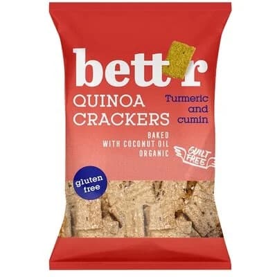 Crackers cu quinoa si turmeric bio 100g Bettr