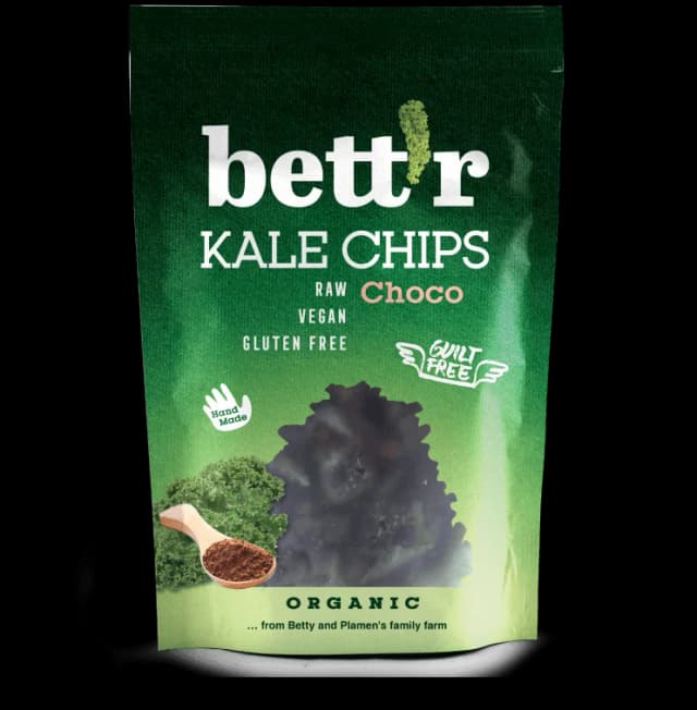 Chips din kale cu ciocolata bio 30g Bettr