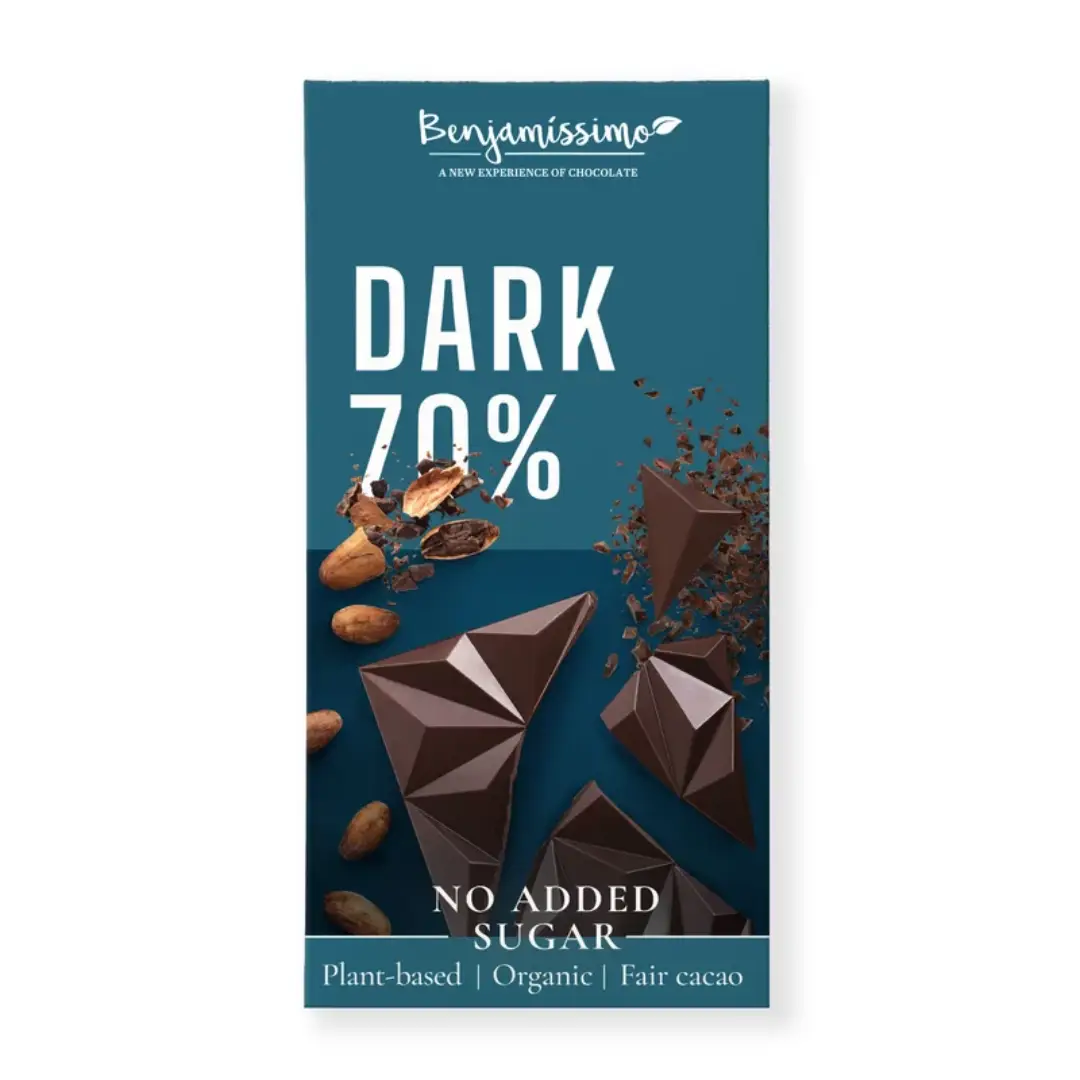 Ciocolata neagra 70% bio 60g Benjamissimo