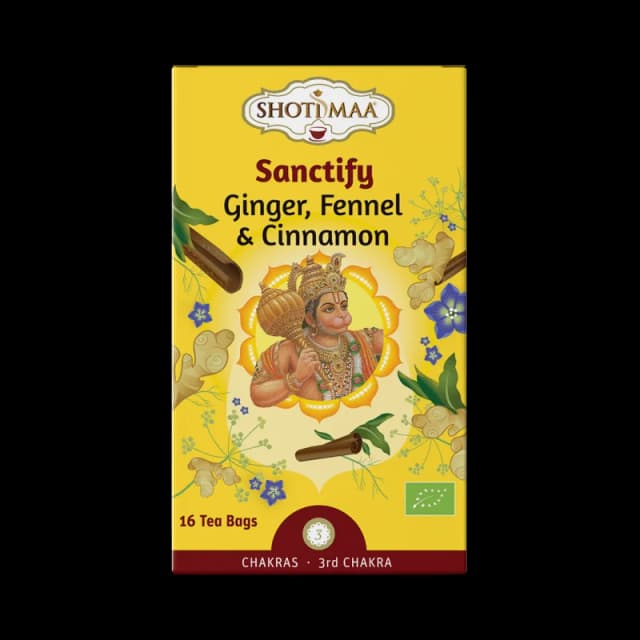 Ceai chakras – sanctify – ghimbir, fenicul si scortisoara bio 16dz x 2g 32g Shotimaa