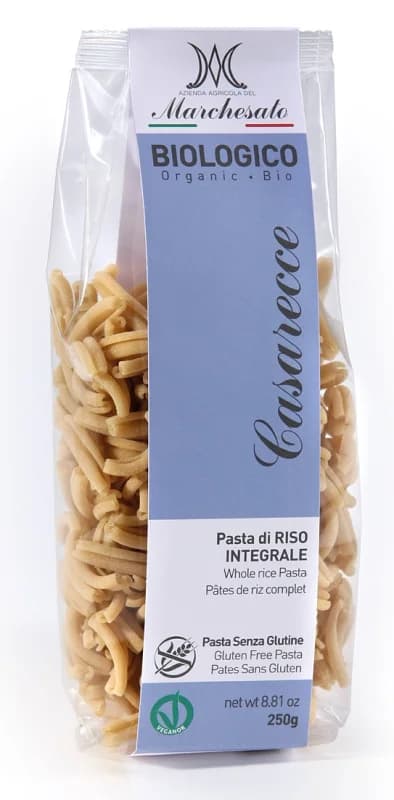 Paste casarecce din orez integral bio 250g Marchesato