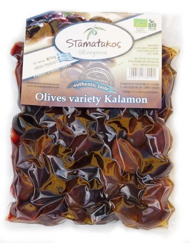 Masline kalamata vidate bio 250g Stamatakos Olivegrove