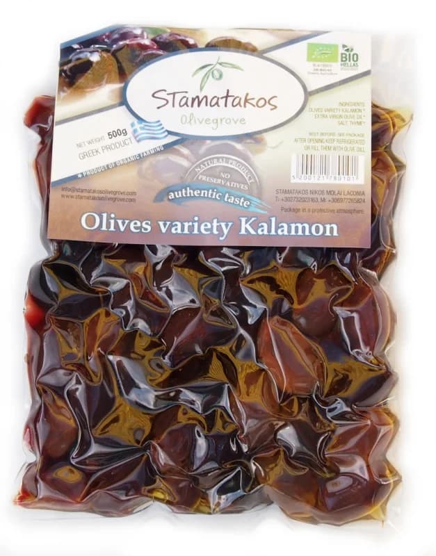 Masline kalamata vidate bio 500g Stamatakos Olivegrove