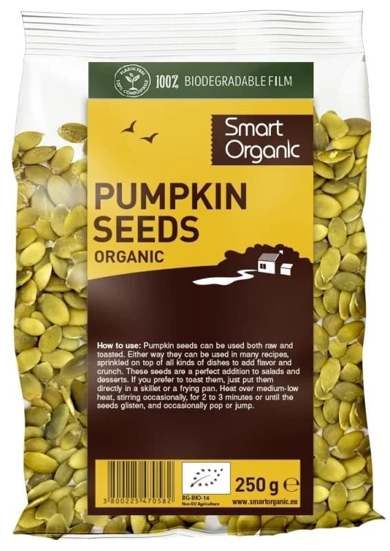 Seminte de dovleac bio 250g Smart Organic
