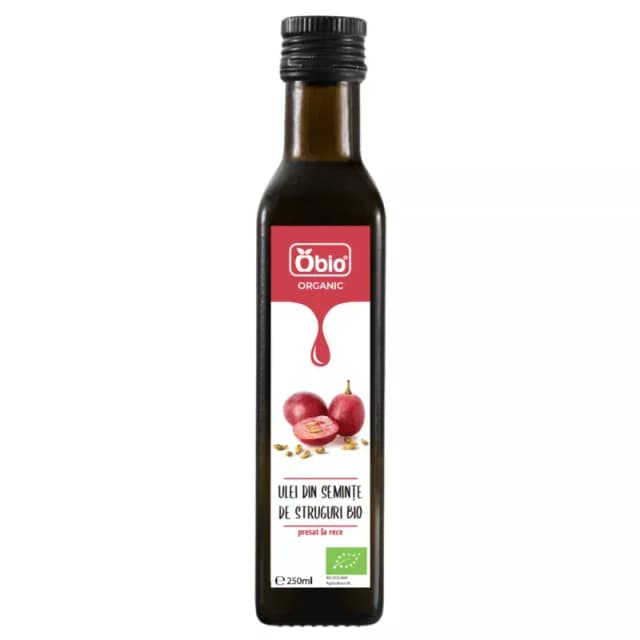 Ulei din seminte de struguri bio presat la rece 250ml Obio