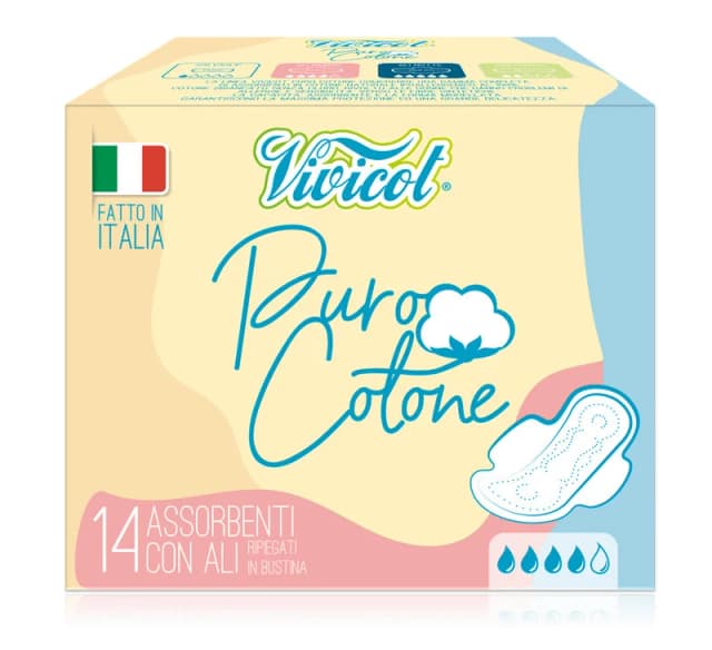 Absorbante de zi din bumbac hipoalergenic 4 picaturi 14buc Vivicot