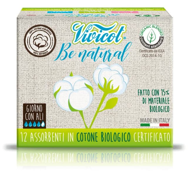 Absorbante de zi din bumbac ecologic 4 picaturi 12buc Vivicot