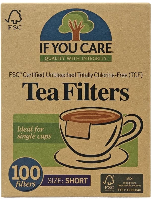 Filtre de ceai scurte nealbite compostabile 100buc If You Care