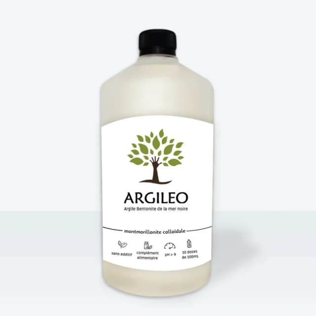 Argila alba bentonita pentru uz intern 1l Argileo