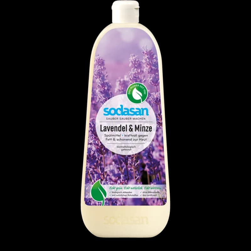 Detergent lichid pentru vase cu lavanda si menta ecologic 1l Sodasan