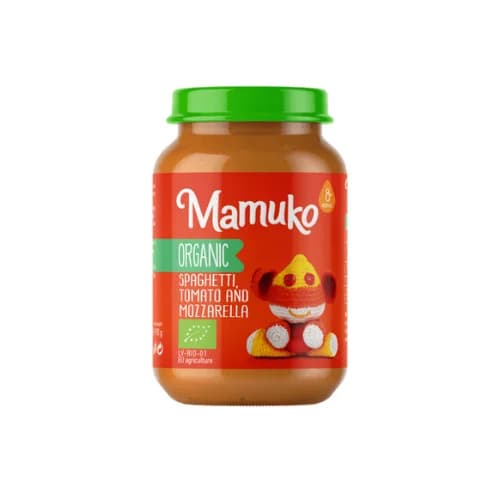 Spaghetti cu rosii si mozzarella bio 8+ luni 190g Mamuko
