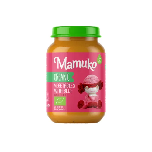 Piure de legume cu vita bio 6+ luni 190g Mamuko