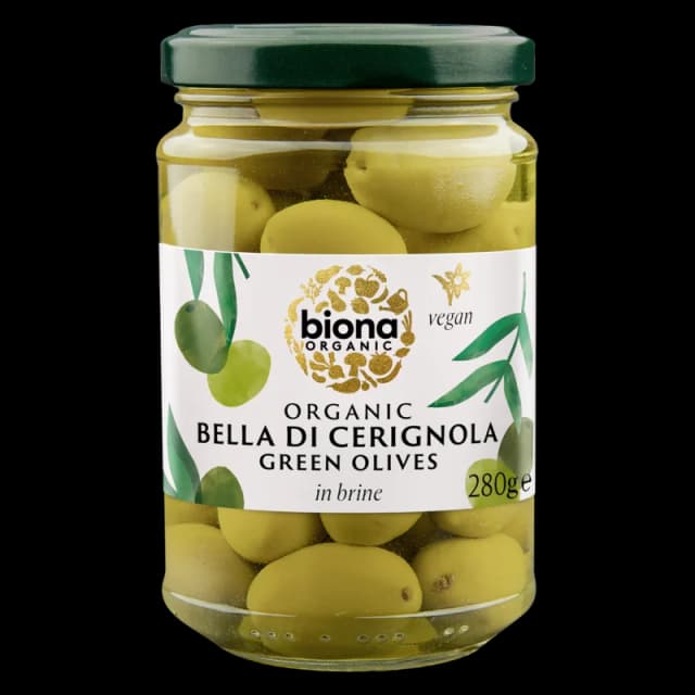 Masline verzi bella di cerignola in saramura bio 280g Biona