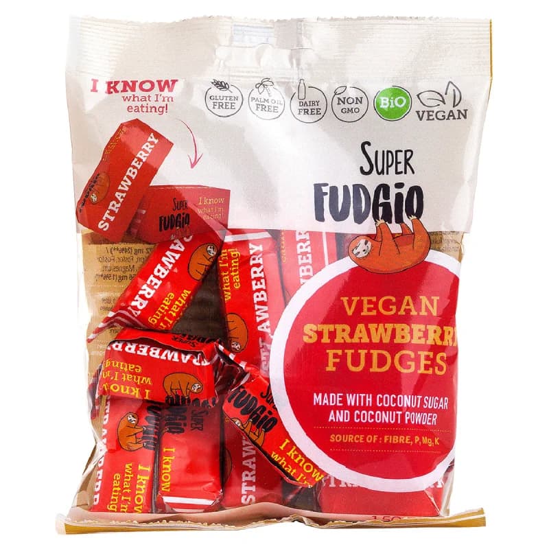 Caramele – aroma capsuni bio 150g Super Fudgio