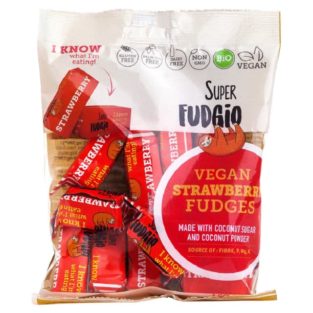 Caramele – aroma capsuni bio 150g Super Fudgio
