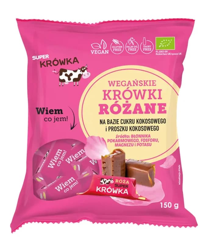Caramele – aroma trandafir bio 150g Super Fudgio