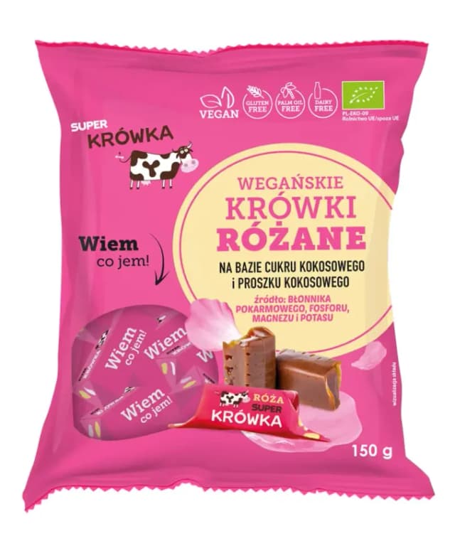Caramele – aroma trandafir bio 150g Super Fudgio