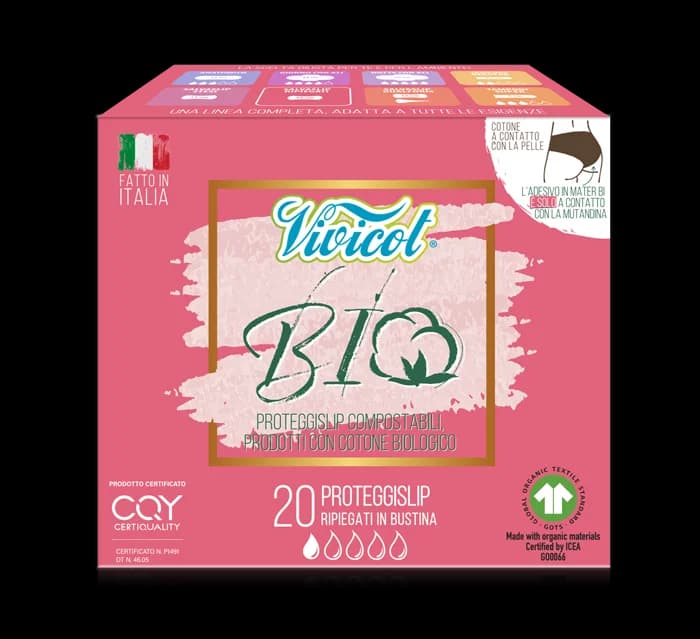 Protej slip din bumbac compostabil ecologic 1 picatura 20buc Vivicot