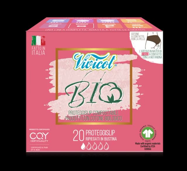 Protej slip din bumbac compostabil ecologic 1 picatura 20buc Vivicot
