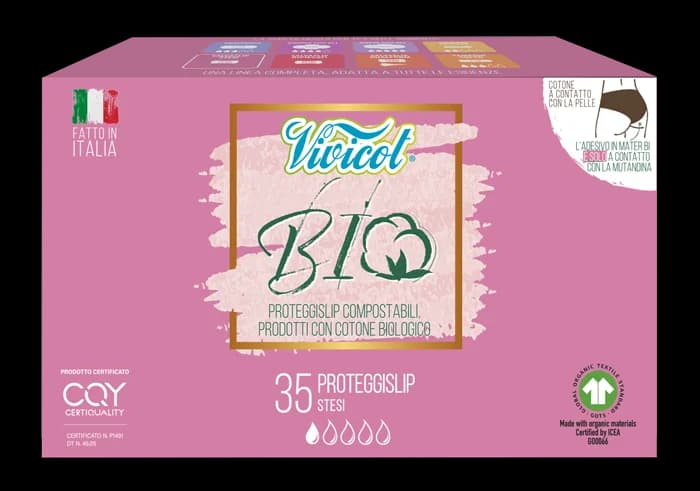 Protej slip din bumbac compostabil ecologic 1 picatura 35buc Vivicot