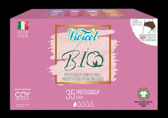 Protej slip din bumbac compostabil ecologic 1 picatura 35buc Vivicot