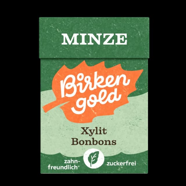 Drajeuri cu menta indulcite cu xylitol 30g Birkengold