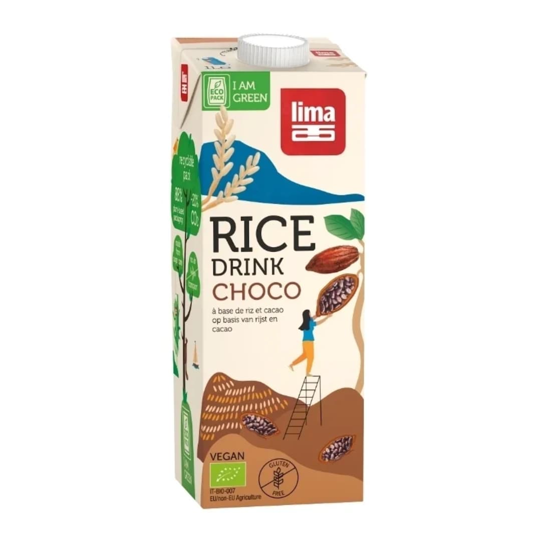 Bautura vegetala de orez cu ciocolata bio 1l Lima