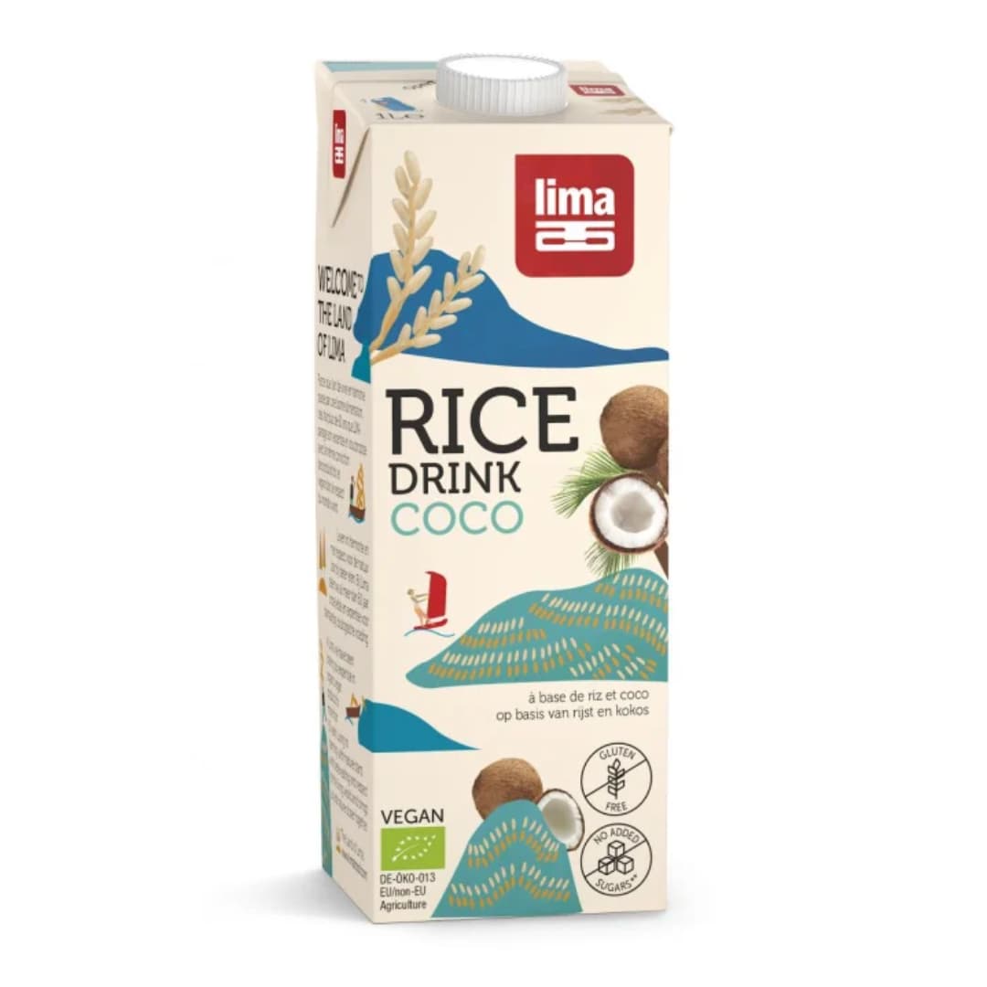 Bautura vegetala de orez cu cocos bio 1l Lima