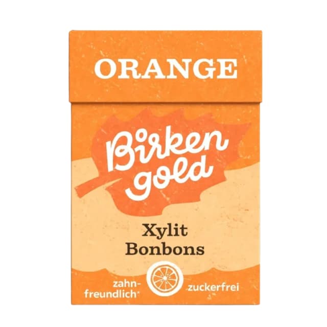 Bomboane cu portocale indulcite cu xylitol 30g Birkengold