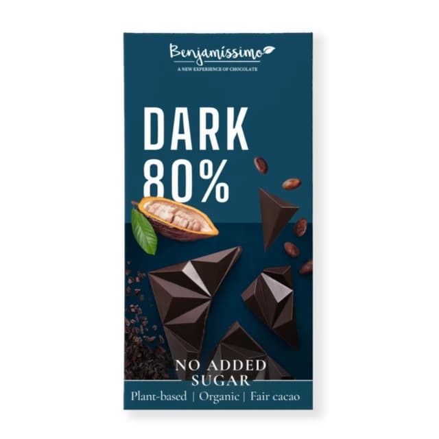 Ciocolata neagra 80% bio 60g Benjamissimo