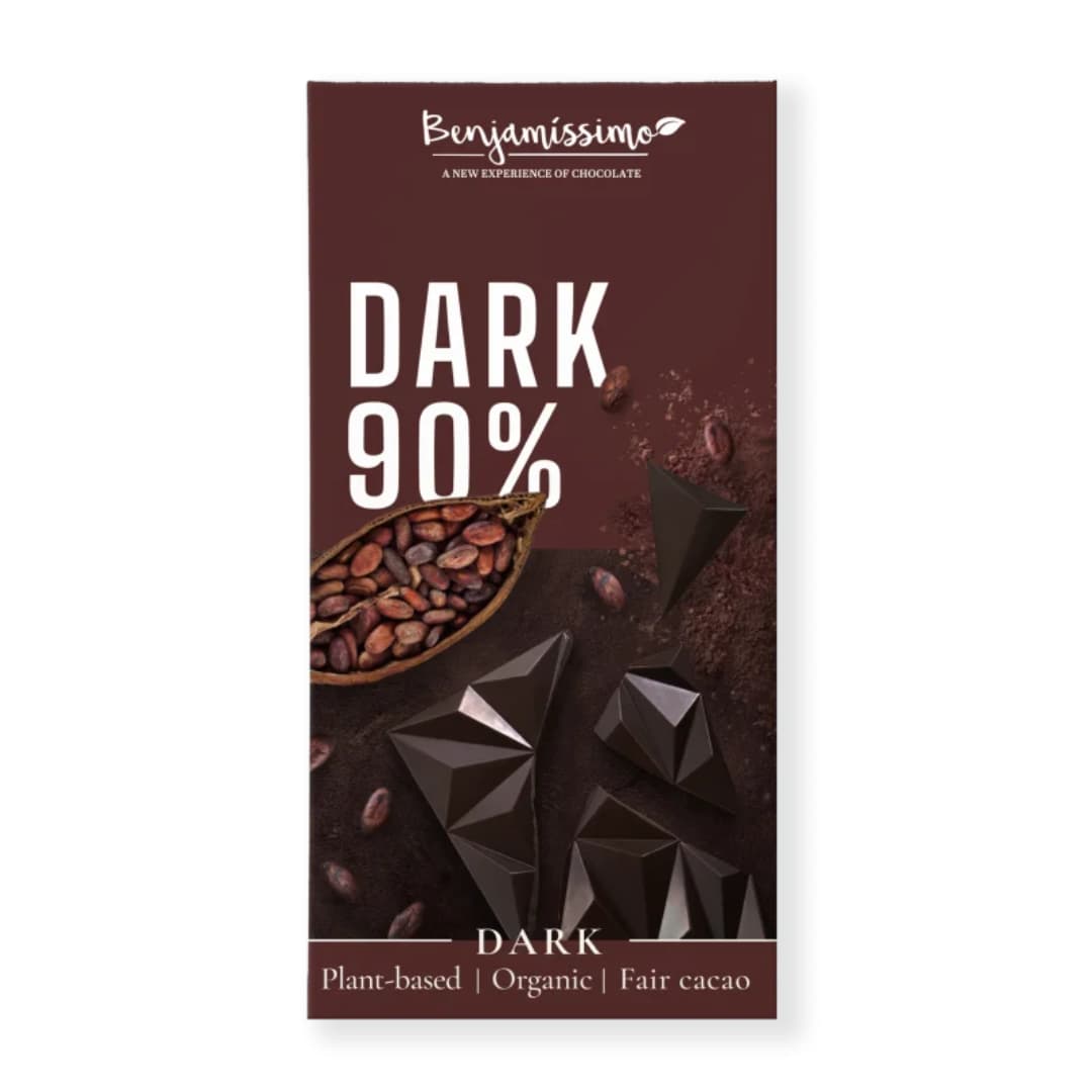 Ciocolata neagra 90% bio 60g Benjamissimo