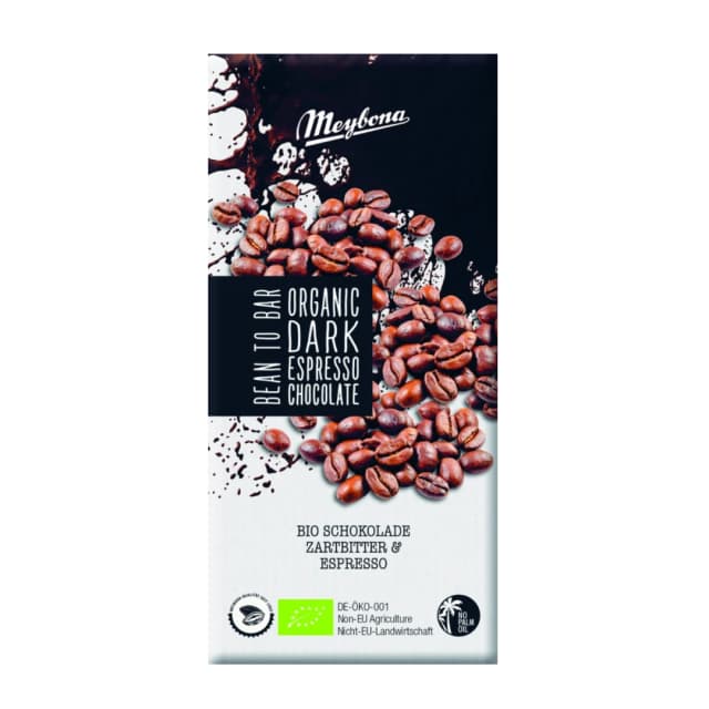 Ciocolata neagra cu espresso nibs bio 100g Meybona