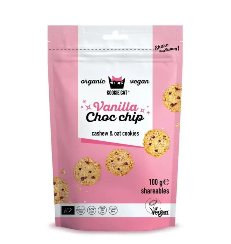 Cookie cu vanilie si ciocolata bio 100g Kookie Cat
