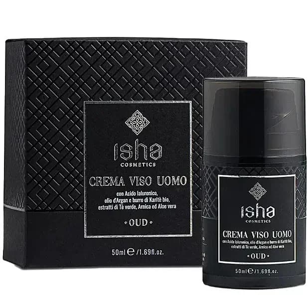 Crema de fata cu acid hialuronic si ulei de argan pentru barbati 50ml Isha