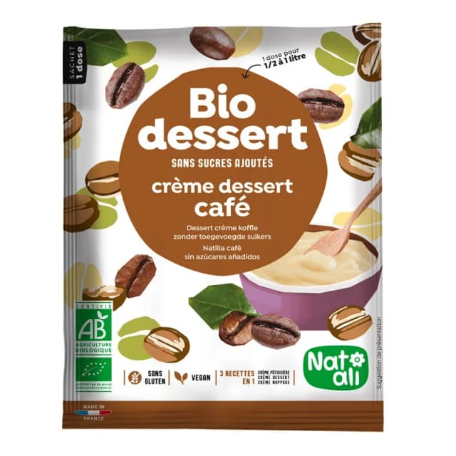 Desert crema cu cafea bio 45g Nat-ali