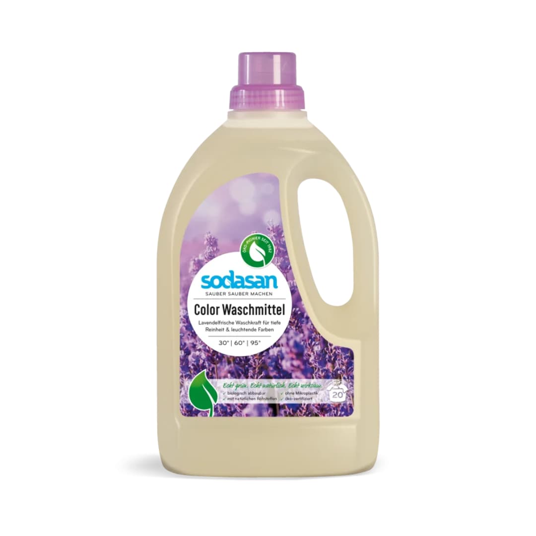 Detergent lichid pentru rufe albe si color cu lavanda ecologic 1.5l Sodasan