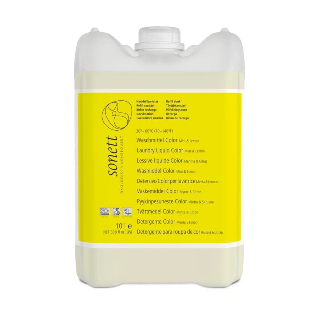 Detergent lichid pentru rufe colorate cu menta si lamaie ecologic 10l Sonett
