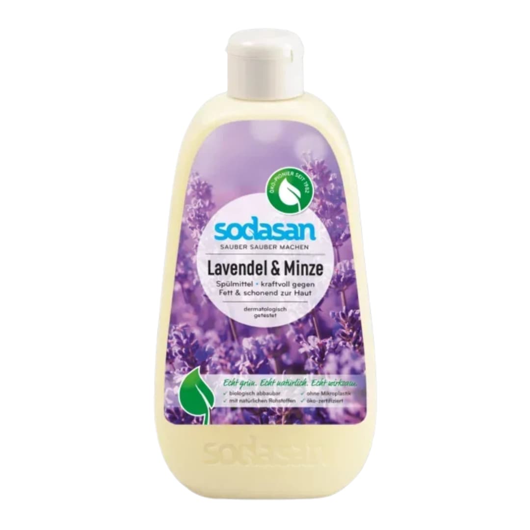 Detergent lichid pentru vase cu lavanda si menta ecologic 500ml Sodasan