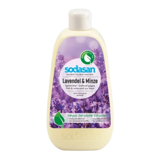 Detergent lichid pentru vase cu lavanda si menta ecologic 500ml Sodasan