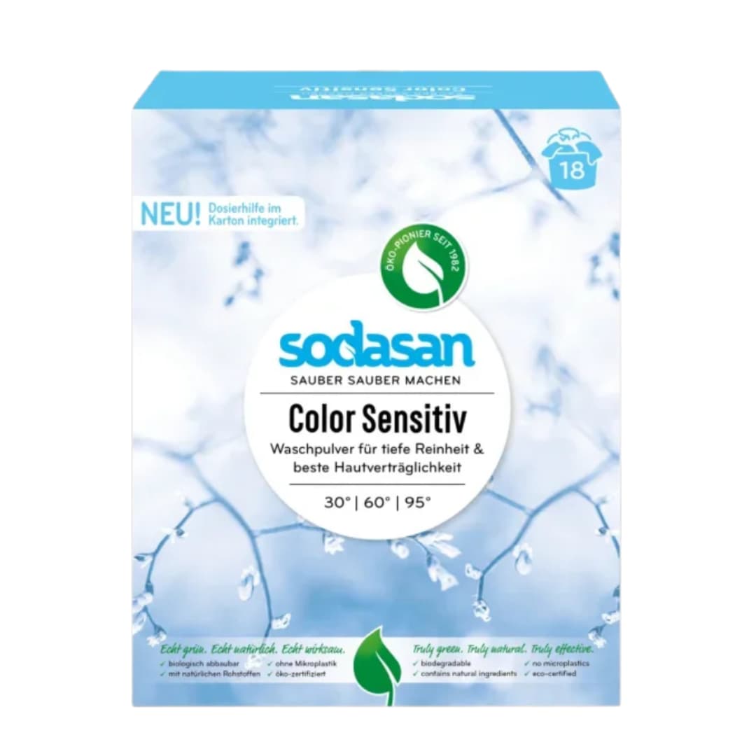 Detergent praf pentru rufe colorate sensitiv ecologic 1.01kg Sodasan