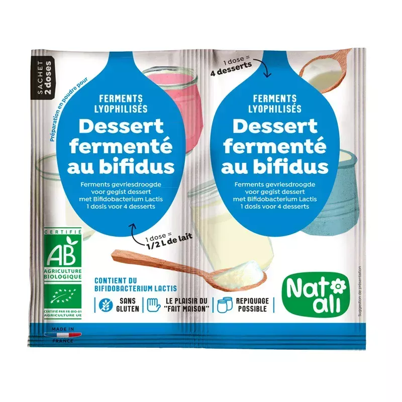 Ferment pentru deserturi cu bifidus bio 2 buc x 6g 12g Nat-ali