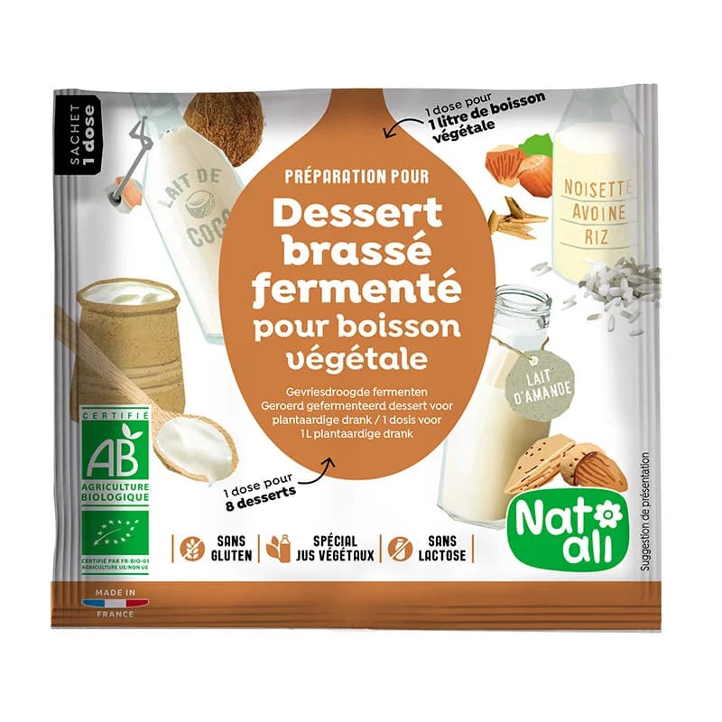Ferment pentru deserturi din bauturi vegetale bio 24g Nat-ali