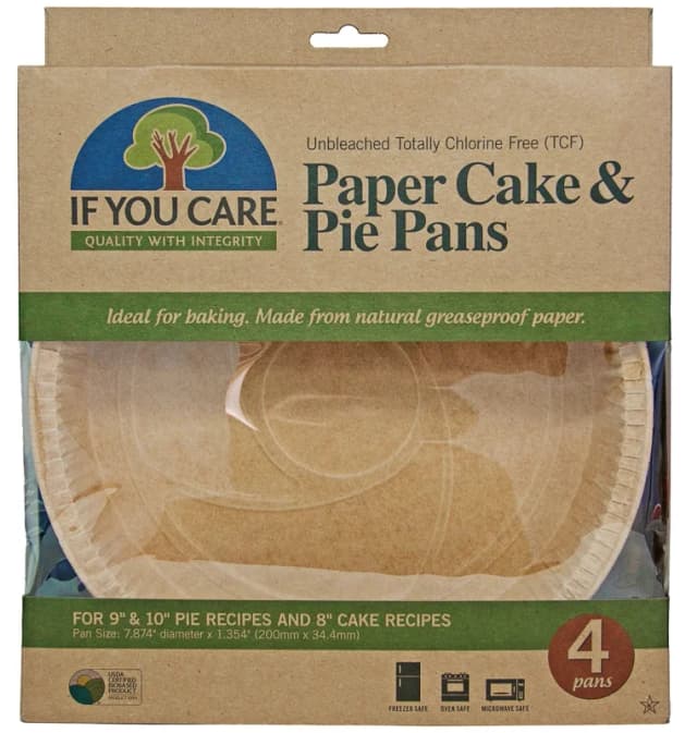 Forme de copt rotunde din hartie nealbita pentru tarte 4buc If You Care