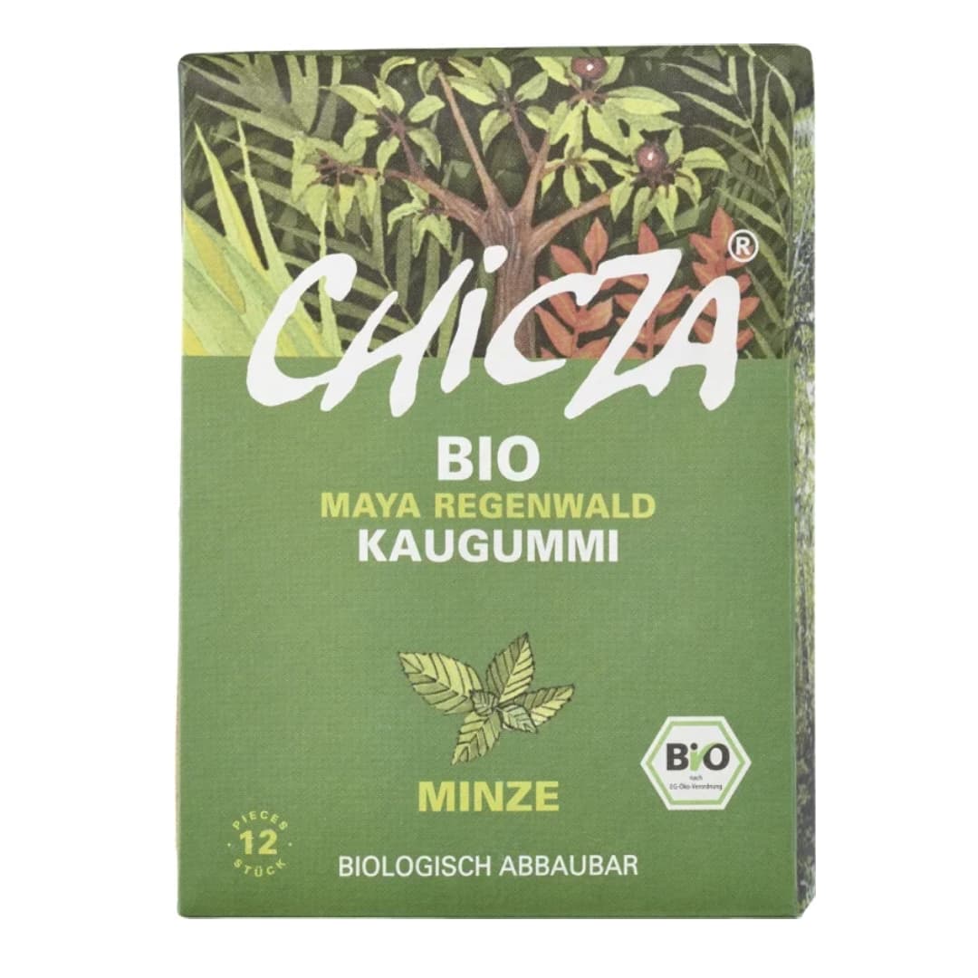 Guma de mestecat cu menta bio 12 lamele – 30g Chicza