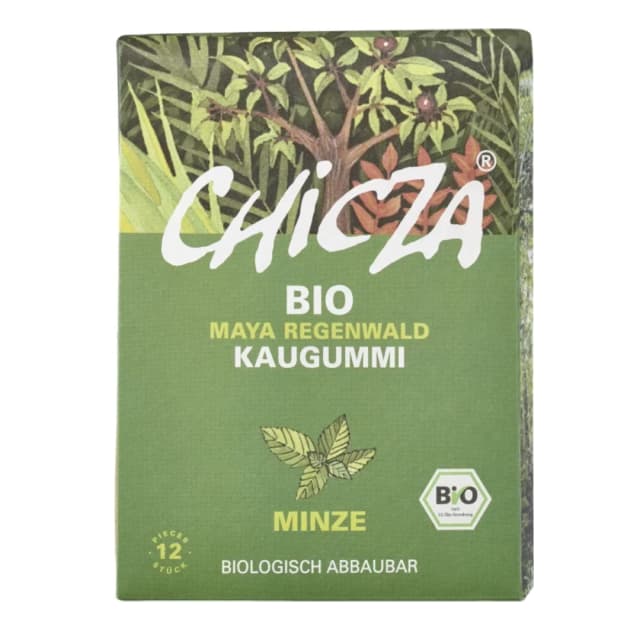 Guma de mestecat cu menta bio 12 lamele – 30g Chicza