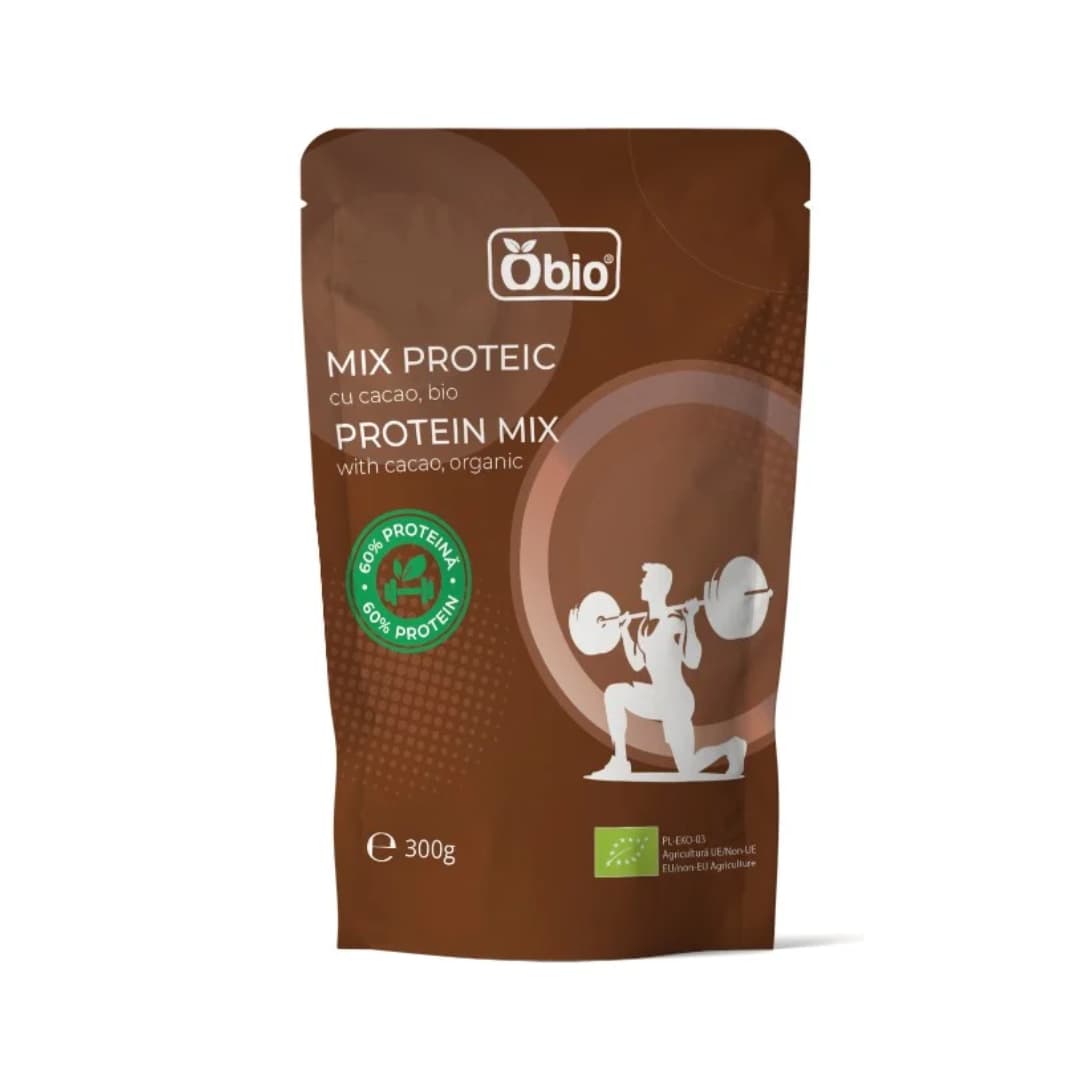 Mix proteic cu cacao bio 300g Obio