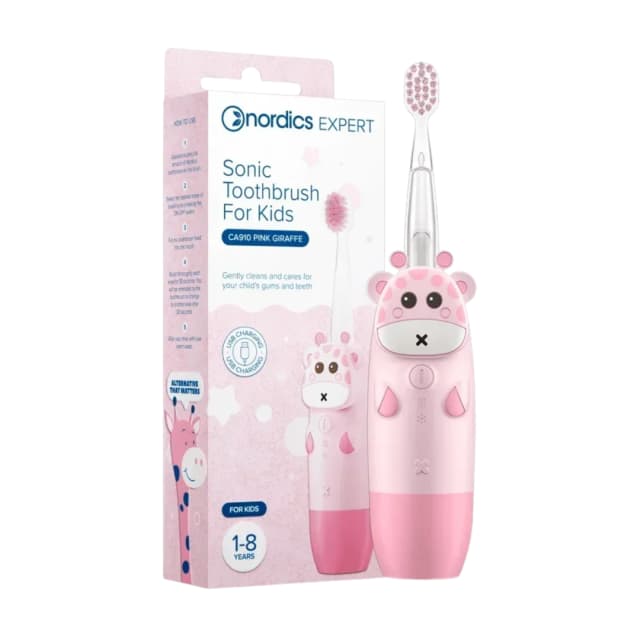 Periuta de dinti electrica pentru copii 1-8 ani – roz Nordics