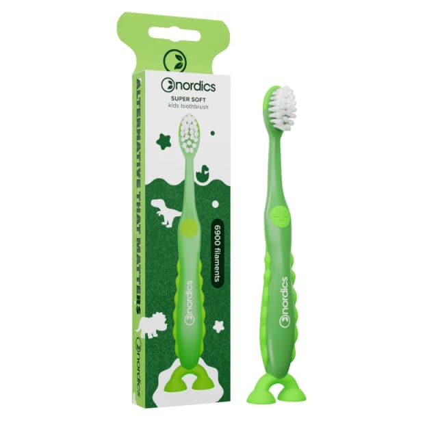Periuta de dinti pentru copii 6900 filamente – super moale – + 2 ani – verde Nordics