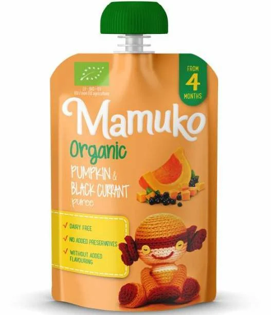 Piure de dovleac si coacaze bio 4+ luni 100g Mamuko