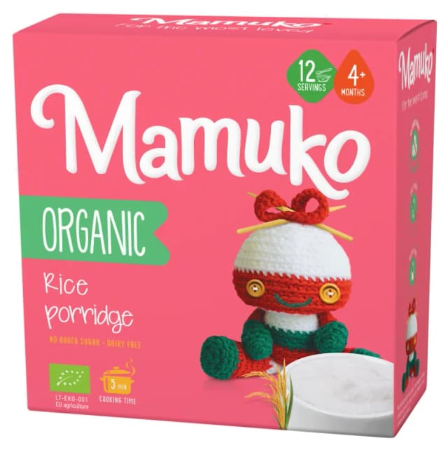 Porridge din orez bio 4+ luni 200g Mamuko